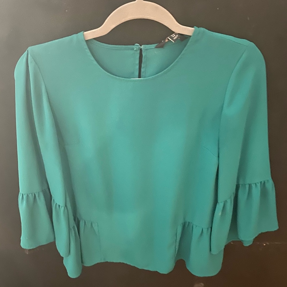 Teal Banana Republic 3/4 Sleeve Shirt